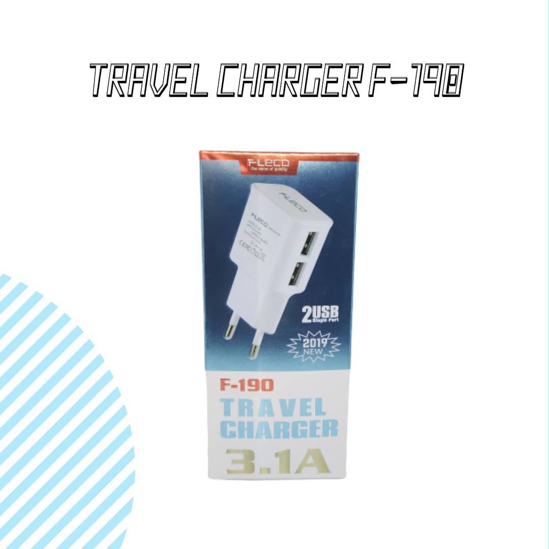 TRAVEL CHARGER FLECO F190 2 USB